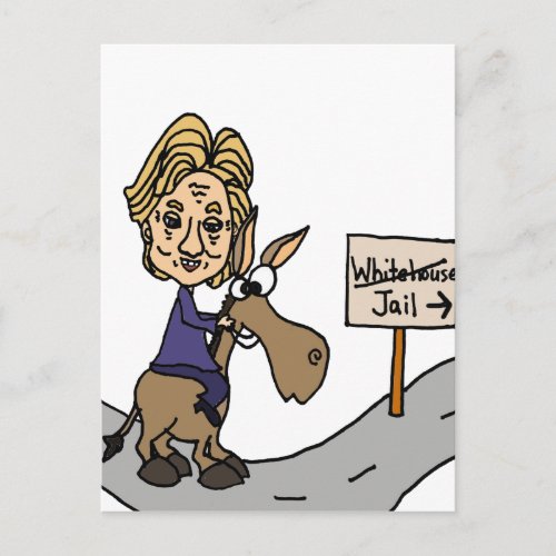 Funny Anti Hillary Political Cartoon Postcard
