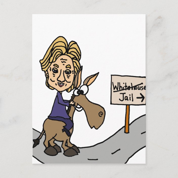 Funny Anti Hillary Political Cartoon Postcard | Zazzle.com