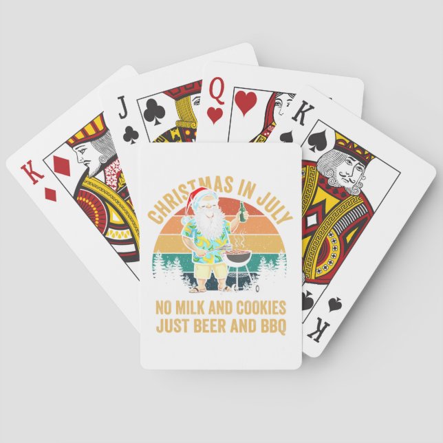 Funny Anti Joe Biden Happy Christmas Holiday Pumpk Poker Cards (Back)
