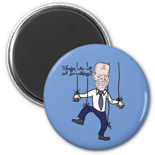 Funny Anti Joe Biden Puppet Political Cartoon Magnet