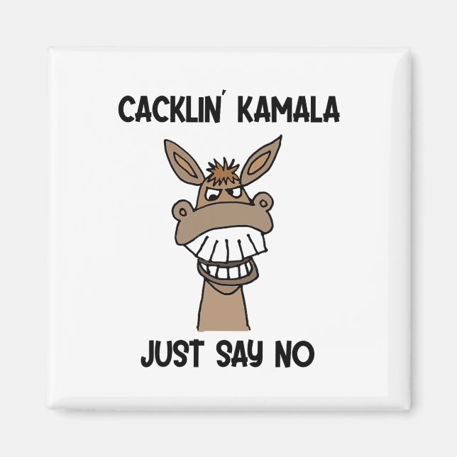Funny Anti Kamala Harris Laughing Donkey  Magnet (Front)