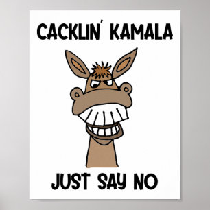 Funny Anti Kamala Harris Laughing Donkey  Poster