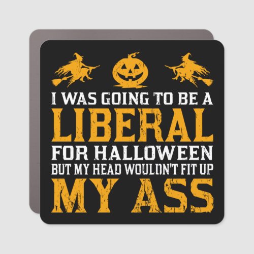Funny anti liberal anti Biden pro trump Halloween  Car Magnet