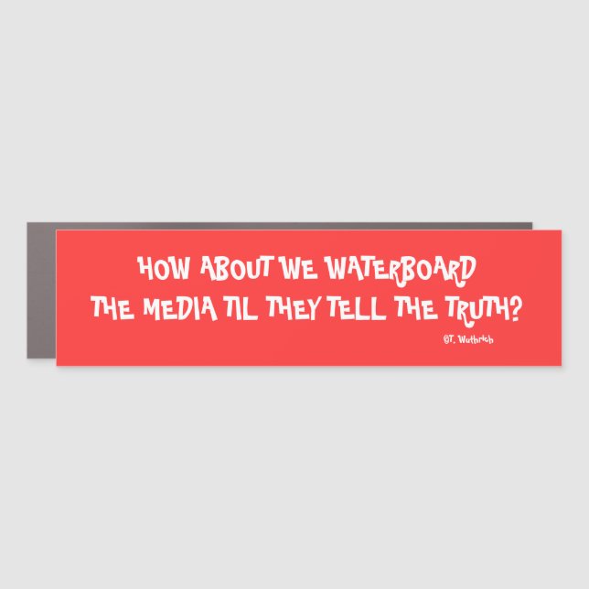 Funny Anti Liberal Media Bias Conservative Car Magnet (Front)