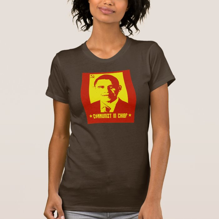 Funny Anti Obama Communist Womens T Shirt