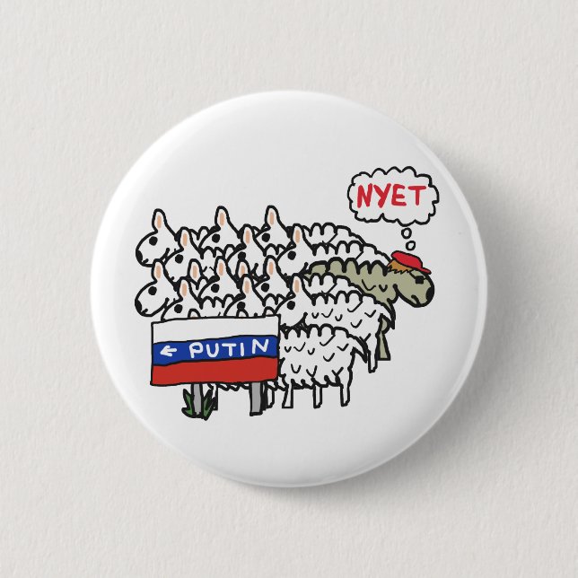 Funny Anti Putin Button (Front)