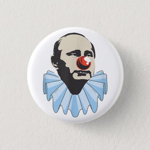 Funny Anti Putin Clown Gift  Button