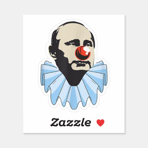 Funny Anti Putin Clown Gift  Sticker