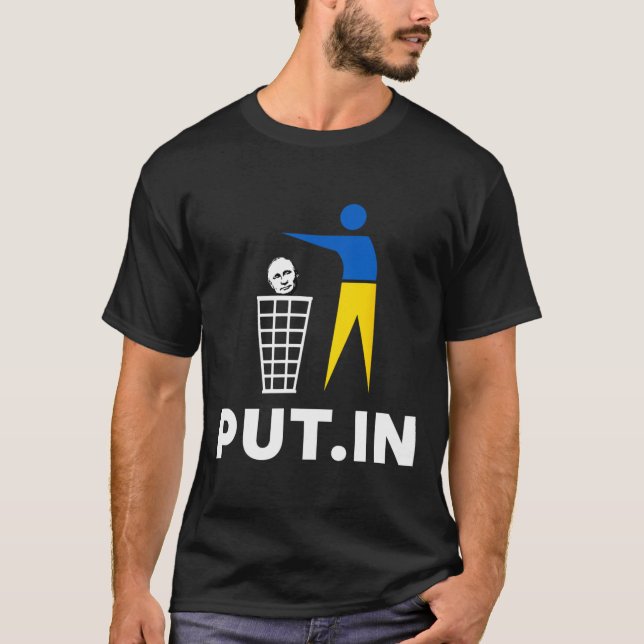 Funny Anti Putin Meme Put.in Support Ukraine Tee  (Front)