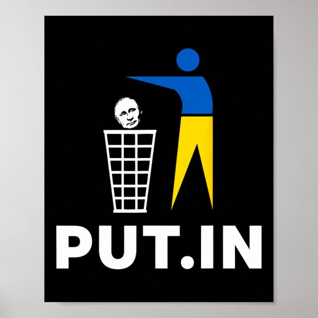 Funny Anti Putin Meme Put.in Support Ukraine Tee  Poster (Front)
