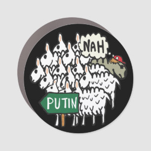 Funny Anti Putin Sheep Car Magnet