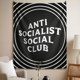Funny Anti Socialist Social Club Socialism Tapestry