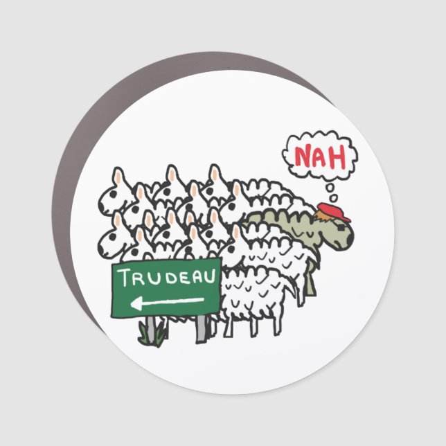 Funny Anti Trudeau Car Magnet (Front)