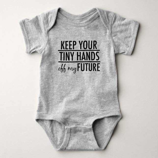 Funny Anti Trump Baby Baby Bodysuit (Front)