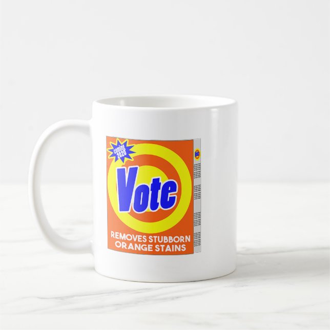 Funny Anti Trump Detergent Soap Box Vote Remove Or Coffee Mug (Left)