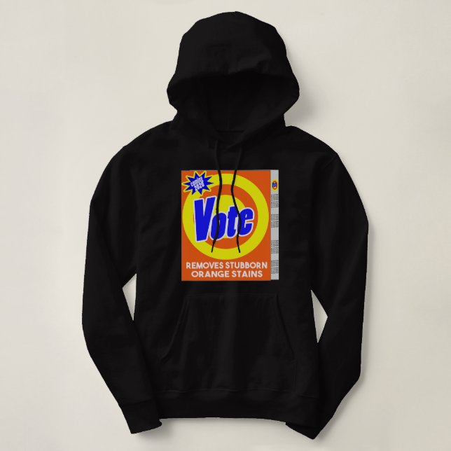 Funny Anti Trump Detergent Soap Box Vote Remove Or Hoodie (Design Front)
