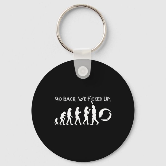 Funny Anti Trump - Go Back Trump Evolution Tee  Keychain (Front)
