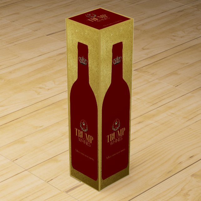 Funny Anti Trump Made from Sour Grapes Red Wine Box (Front)