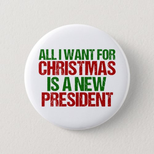 Funny Anti Trump Political Christmas Button