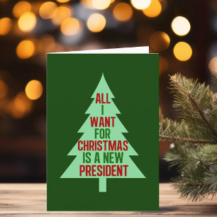 Funny Anti Trump Political Christmas Holiday Card