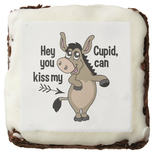 Funny Anti-Valentine Donkey brownies (Front)