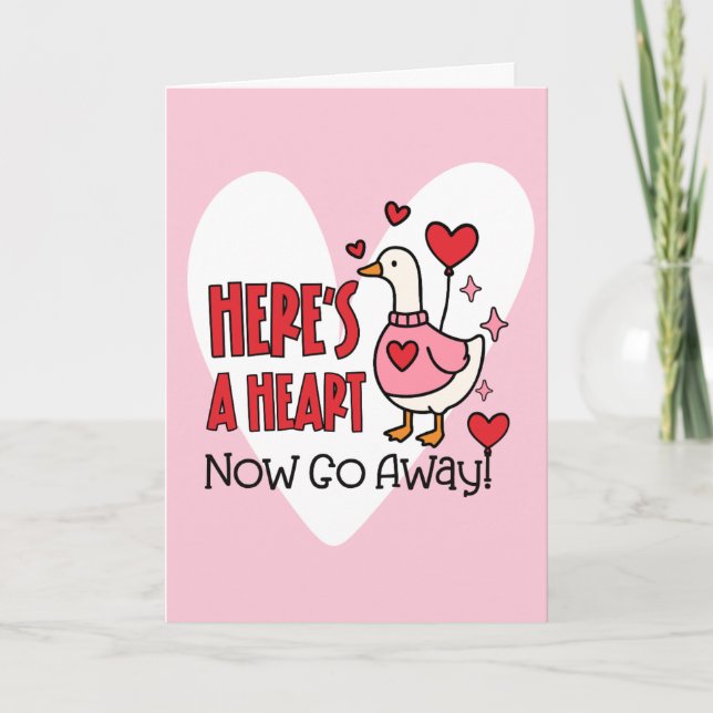 Funny Anti-Valentine Goose Holiday Card (Front)