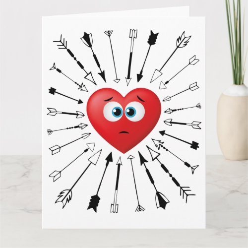 Funny Anti_Valentines Day Dating Love Arrows Chase Card