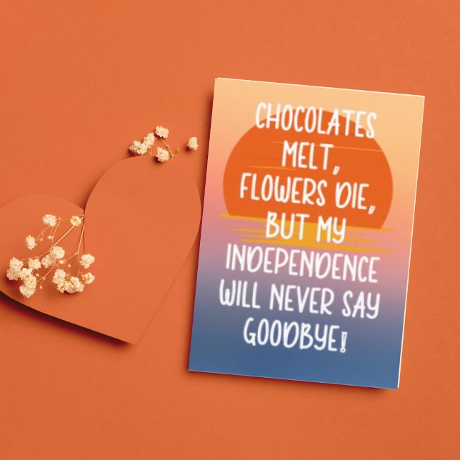 Funny Anti Valentines Day  Holiday Card (Buy or Download Now!)