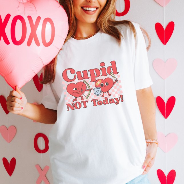 Funny Anti Valentine's Day story Cupid Not Today T-Shirt (Creator Uploaded)
