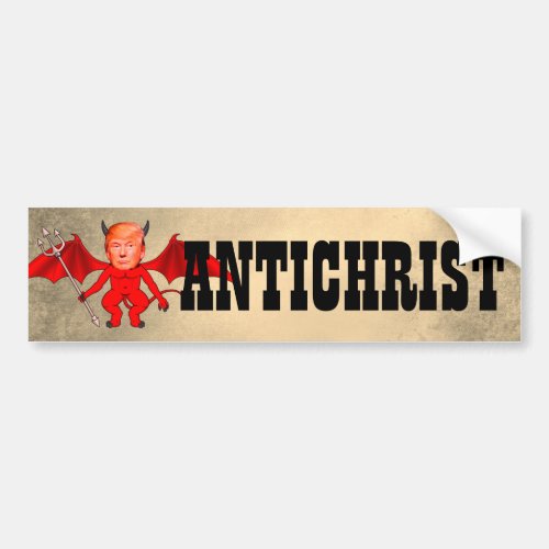 Funny Antichrist Trump as Devil Bumper Sticker