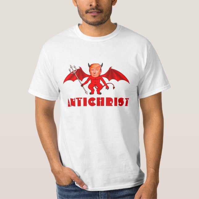 Funny "Antichrist" with Trump Devil T-Shirt (Front)