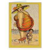 Funny Antique Couple on Beach Oddity (Front)