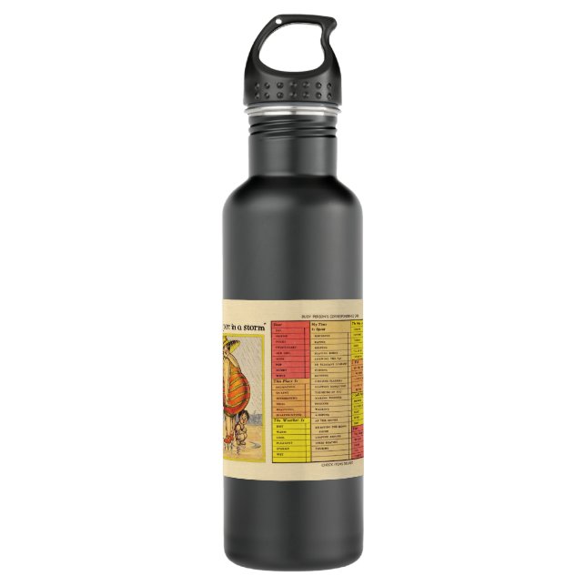 Funny Antique Couple on Beach Oddity Stainless Steel Water Bottle (Front)