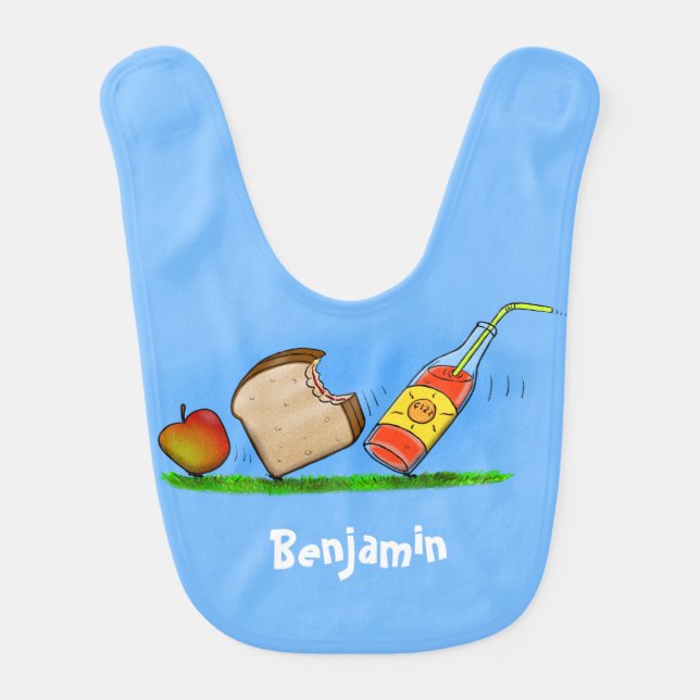 Funny ants cartoon baby bib (Front)