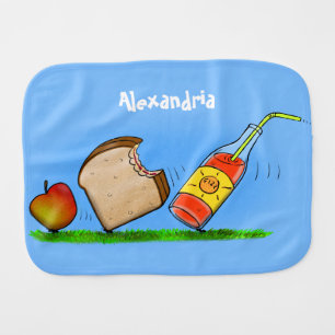 Funny ants cartoon baby burp cloth