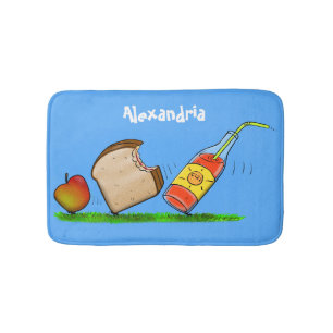 Funny ants cartoon bath mat