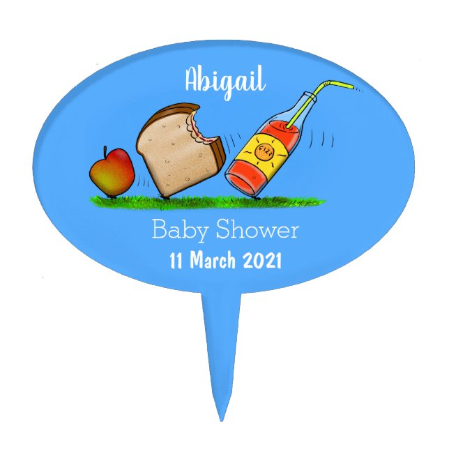 Funny ants cartoon cake topper (Front)