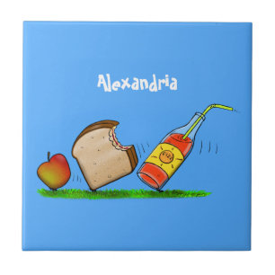 Funny ants cartoon ceramic tile