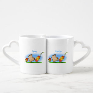 Funny ants cartoon coffee mug set