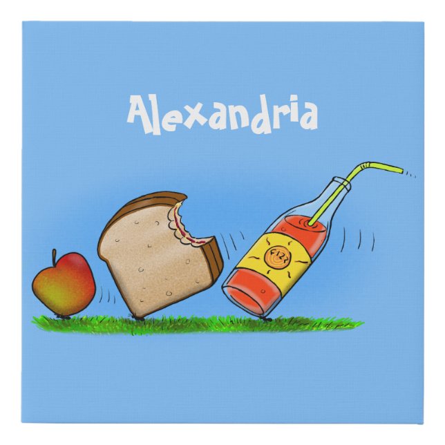 Funny ants cartoon faux canvas print (Front)