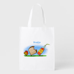 Funny ants cartoon grocery bag