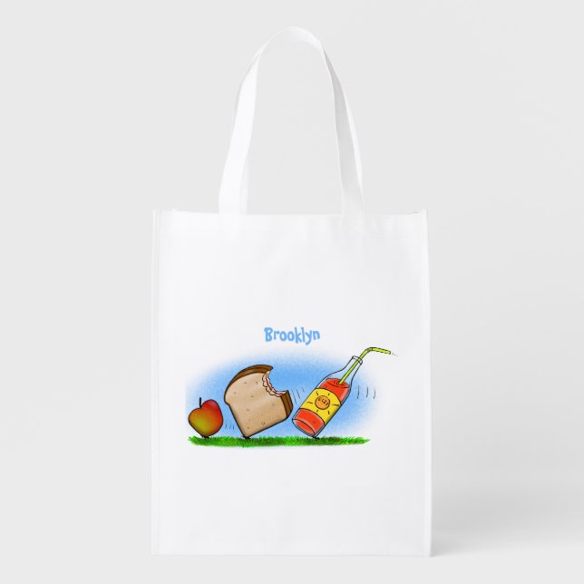 Funny ants cartoon grocery bag (Front)