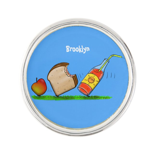 Funny ants cartoon lapel pin (Front)