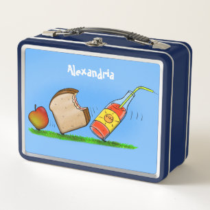Funny ants cartoon metal lunch box