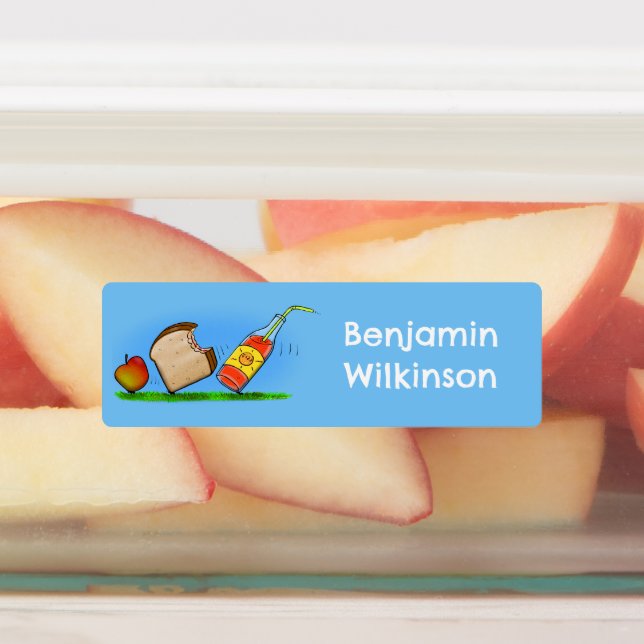 Funny ants cartoon picnic personalized labels (Affixed)