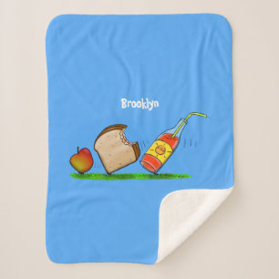 Funny ants cartoon sherpa blanket