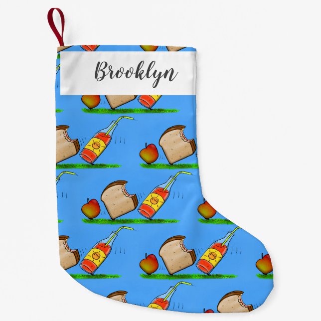 Funny ants cartoon small christmas stocking (Front)
