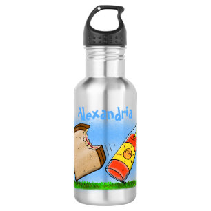 Funny ants cartoon stainless steel water bottle