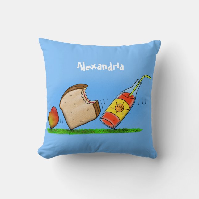 Funny ants cartoon throw pillow (Front)