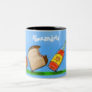 Funny ants cartoon Two-Tone coffee mug